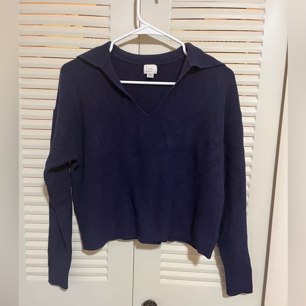 A New Day Navy V-Neck Sweater